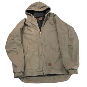 DB Workwear carhardtt Canvas And Fleece Hooded Jacket Professional 2XLT EUC